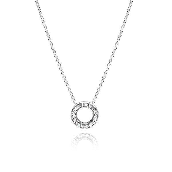 397436CZ シグネチャー ハート オブ シルバー ネックレス