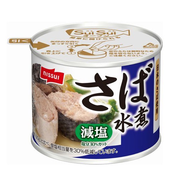 スイスイ オープン減塩30% さば水煮 190g×24 メーカー直送