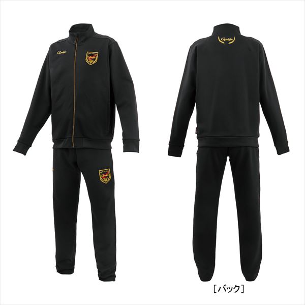 がまかつ ウェア ジャージスーツ(ワッペン) GM3781 ブラック/ゴールド L