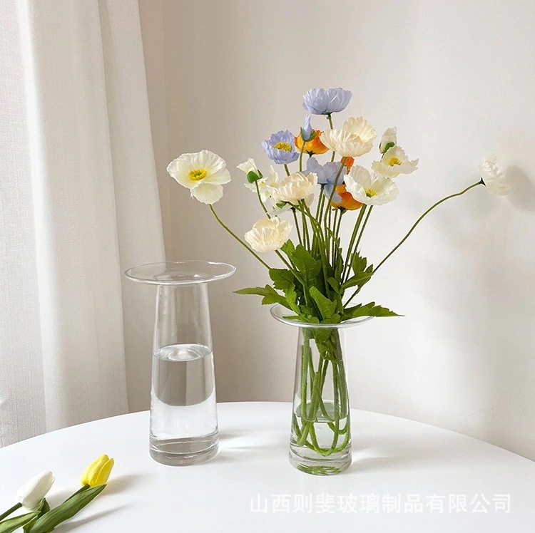 【20点セット】【送料無料】北欧透明ガラス花瓶ホームリビングテーブル飾りドライフラワーフラワー生け花花瓶