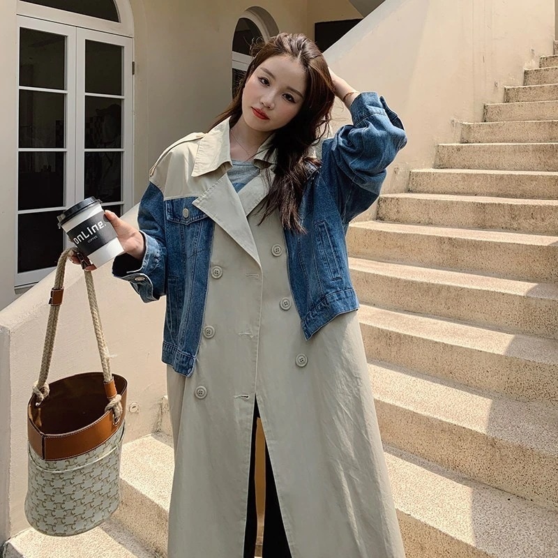 【3日出荷】大人気可愛いアウターレディースコートロング韓国ファッショントレンチコート2025服新作春トレンチコート