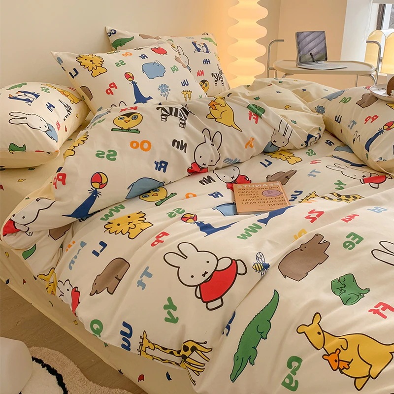 ミッフィー 布団カバーミッフィーうさぎ 綿掛け布団カバー シングル 150x200 綿掛け布団カバー 200x230 シングルシーツ