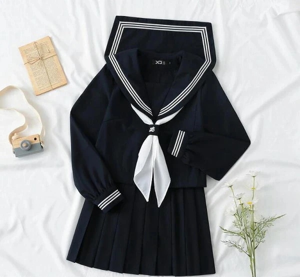 ，人気SALEセーラー服 学生服コスチューム ブラウス クラス服 制服 上下セット スカートスーツ プリーツスーツ