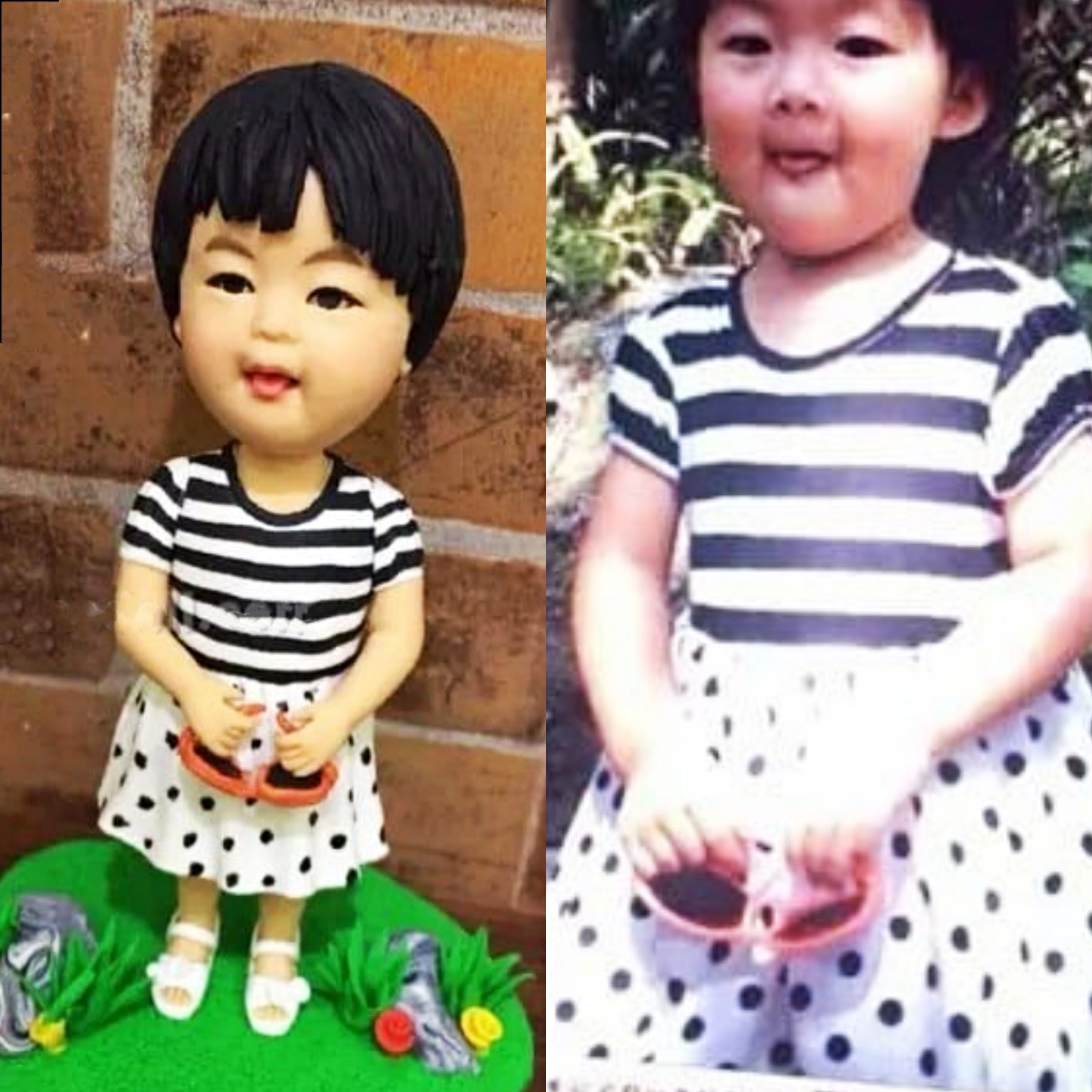 【オーダーメイド】3D肖像画 似顔絵 写真 人形 フィギュア 誕生日 ベビー 赤ちゃん キッズ 子供 幼児 出産祝い