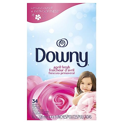 【ケース販売】【正規輸入品】 ダウニー シート 乾燥機用 柔軟剤 シート エイプリルフレッシュ (春の太陽のようなフレッシュな香り) 34枚×1