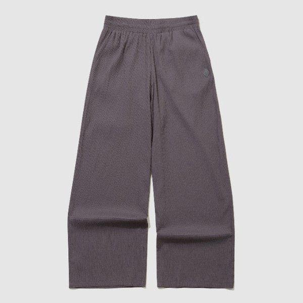 M ジャケット BQK QR222OPT51-PGR 女性 プチ プリーツ ワイドフィット 軽量 ウーブン パンツ / PURE GREY