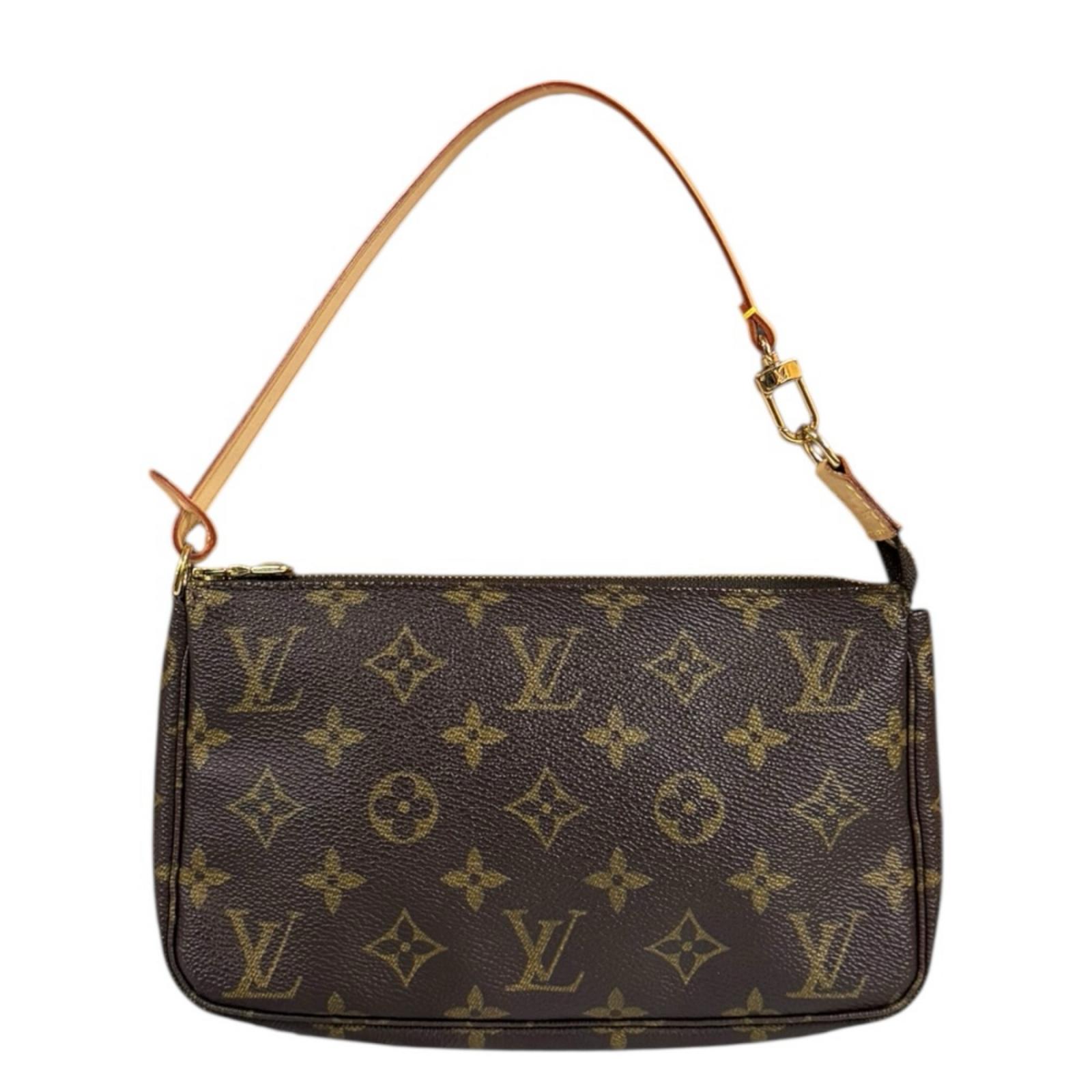 ルイヴィトン ポシェットアクセソワール モノグラム ハンドバッグ モノグラムキャンバス M51980 ブラウン LOUIS VUITTON 中古