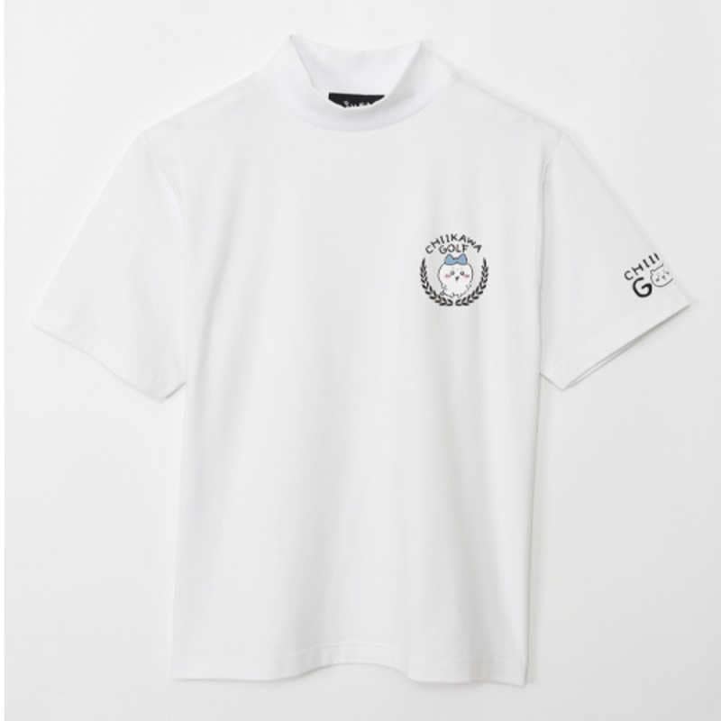 ちいかわGOLF　ちいかわゴルフ モックネックTシャツ ハチワレエンブレム [ユニセックス /Sサイズ] ホワイト 【返品交換不可】　2409-CKG039WH02