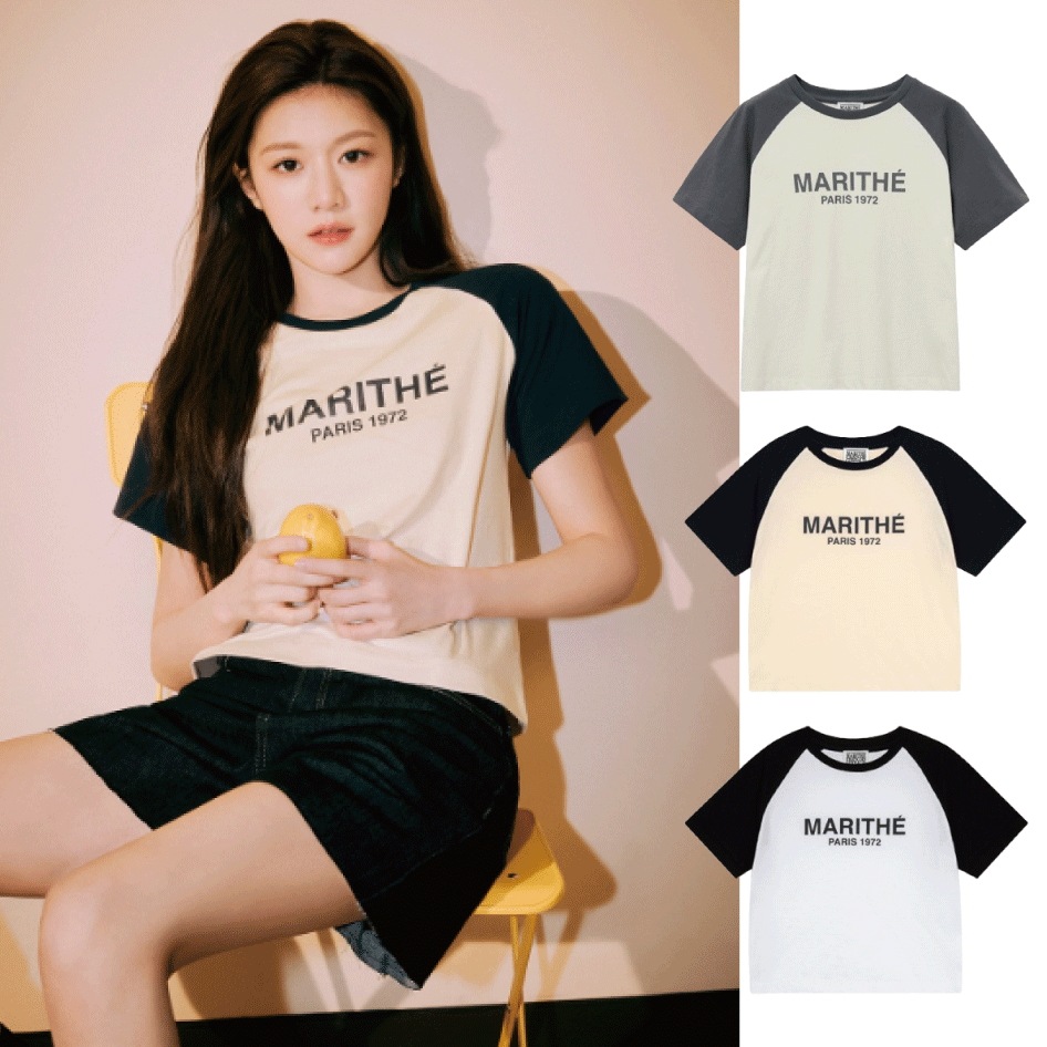 W RAGLAN REGULAR LOGO TEE