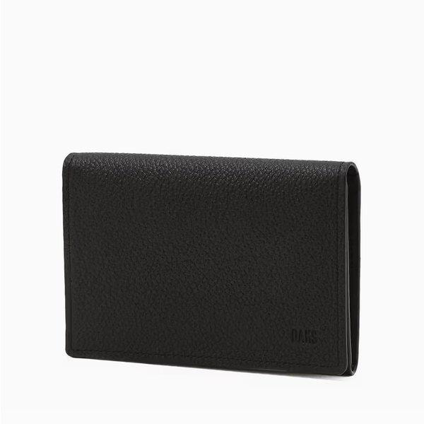 [LUXO] ブラックエンボスロゴ 牛革カード入れ DBHO6F746BK