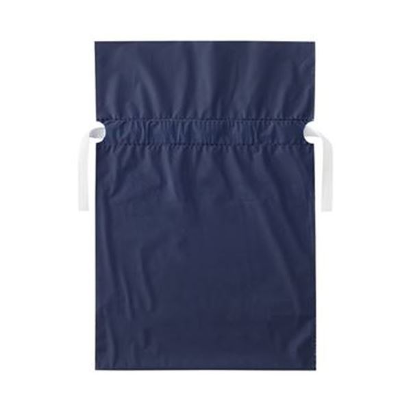 （まとめ）店研創意 ストア・エキスプレス梨地リボン付ギフトバッグ ネイビー 24cm 1パック（20枚）(×10セット)