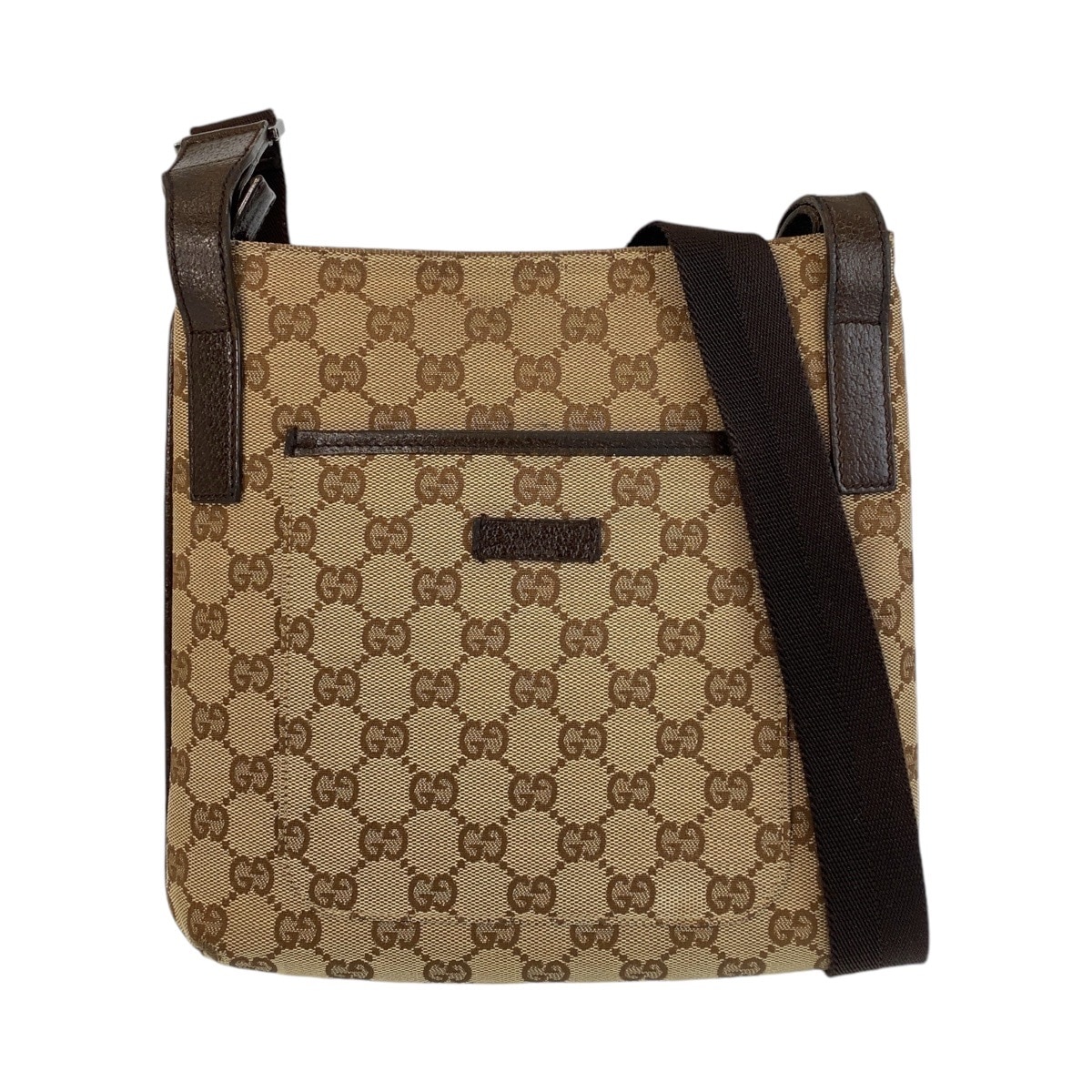 ブラウン ベージュ GGキャンバス 122793 斜め掛け ショルダーバッグ メッセンジャーバッグ レディース 410443