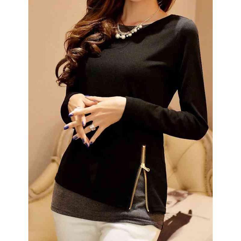 Tシャツ レディース 40代 カジュアル キャンバー コーデ ブラック 冬 大人 長袖 スポーツ かわいい ロング 人気 ブラウス 春 カットソー 春春冬 厚手 Vネック 無地