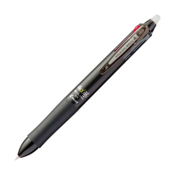 (まとめ) パイロット 多色ゲルインキボールペンフリクションボール4 0.5mm (軸色:ブラック) LKFB-80EF-B 1本 (×10セット)