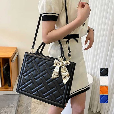 Qoo10] Chio2nd ショルダーバッグスクエアスカーフ付き通勤