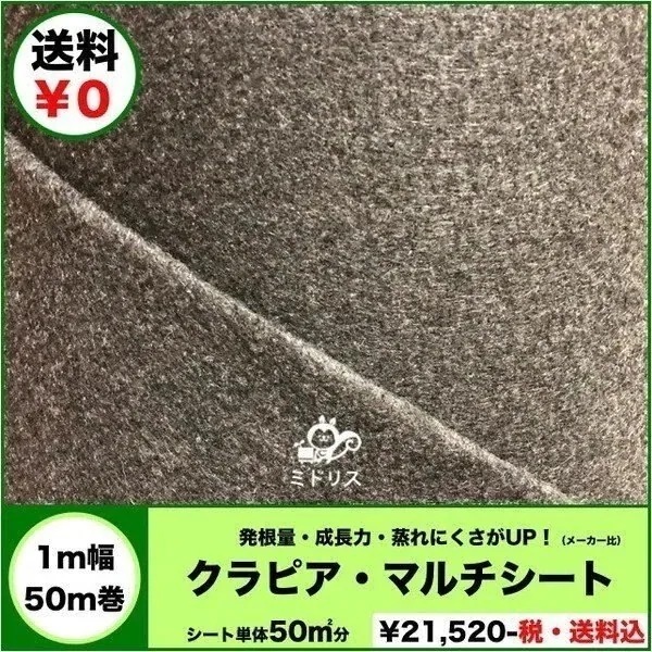 マルチシート クラピア用 （50m2） 1m幅50m巻 吸水性 透水性アップ 病気になりにくい