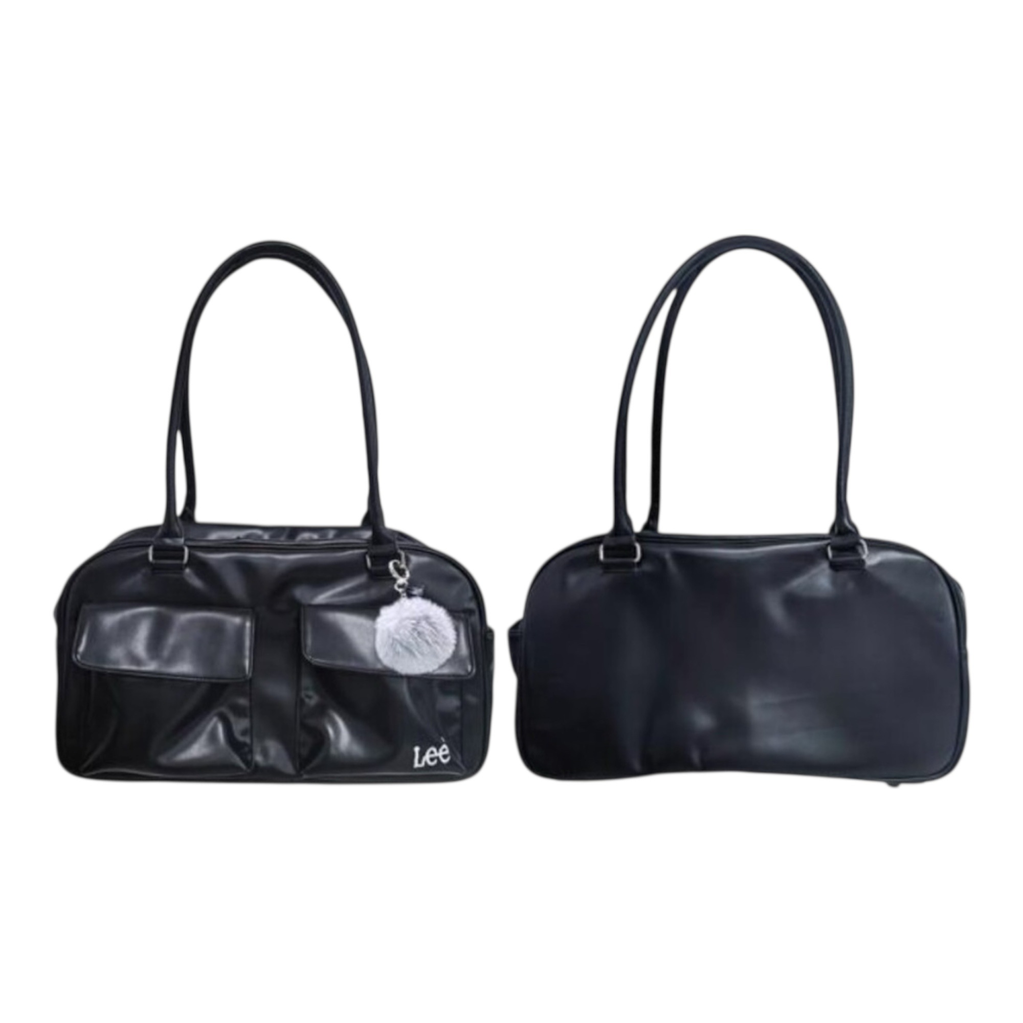 ボストンバッグ スクールバッグ 3ポケットポンポンチャーム付き A4 B4 高校 中学 部活 通学 通勤 おでかけ ブランド おしゃれ レディース かばん 042