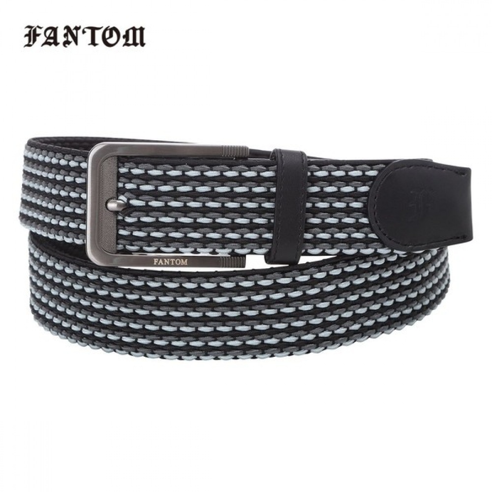 (Phantom) メンズ牛革カラーゴムベルト