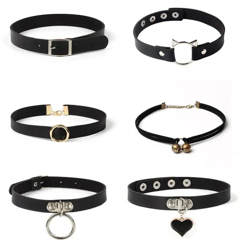 1つ買うと10個無料鈴のチョーカー レディース兼用 人間用 首輪 ゴシック セット チョーカー ネックレス