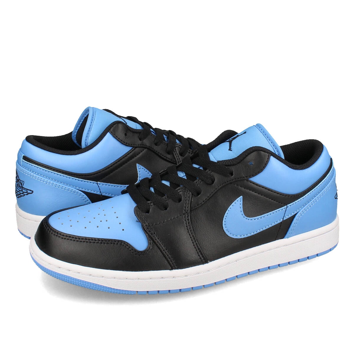 NIKE AIR JORDAN 1 LOW BLACK/BLACK/UNIVERSITY BLUE/WHITE