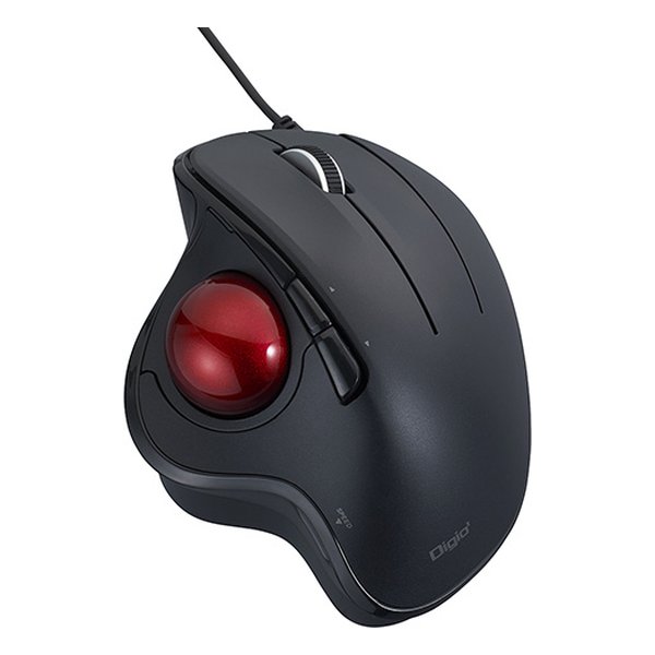 有線光学式親指 トラックボール 角度可変 5ボタン ブラック MUS-TUIF181BK