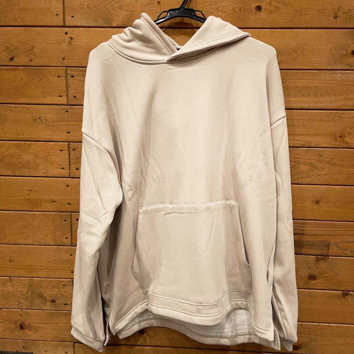 【中古・未使用品】Almond Surfboards & Design アーモンド サーフボードデザイン プルオーバーパーカー ボンバーヒート ジャージーパーカー L ベージュ IV2155 ユニセッ