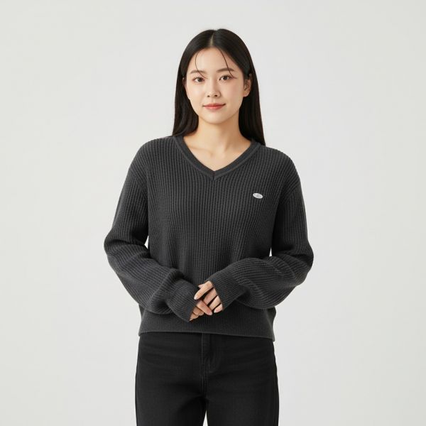 (Womens) V-Neck Pullover_Charcoal 7,106円