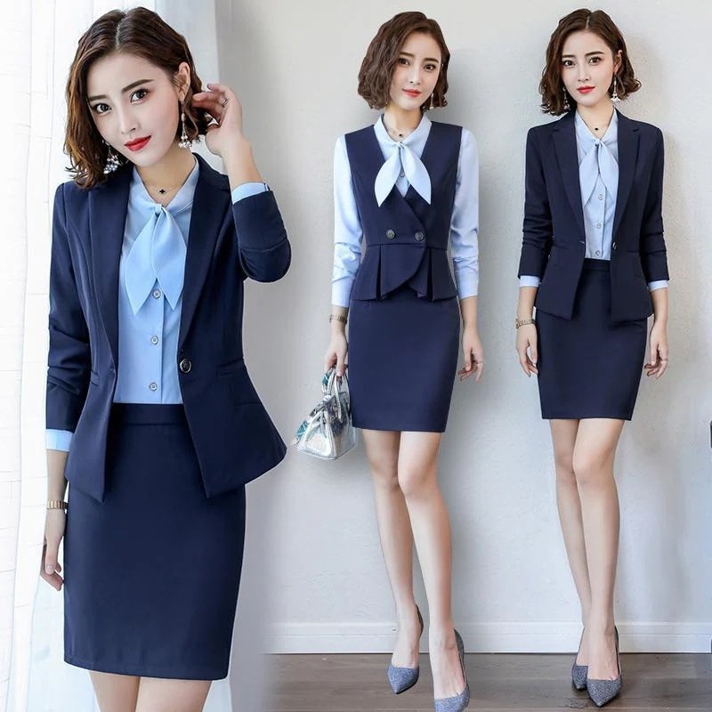 ホテルフロントプロフェッショナルスーツレディースファッションベストスカート2025フォーマルケース接客作業服