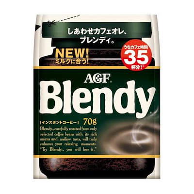 他サイト： AGF ブレンディ 袋 【 インスタントコーヒー 】【 水に溶けるコーヒー 】【 カフェオレ 好きに 】【 詰め替え 】 70グラム (x 1)の商品画像