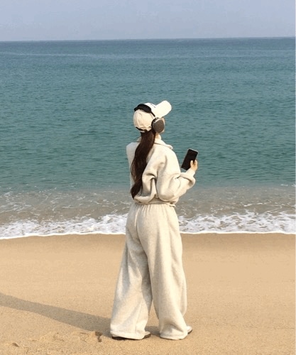 [モデル所蔵/クレイジーなフィット/実物保障] ルナ フリース ツーウェイ ジップアップ + パンツ set