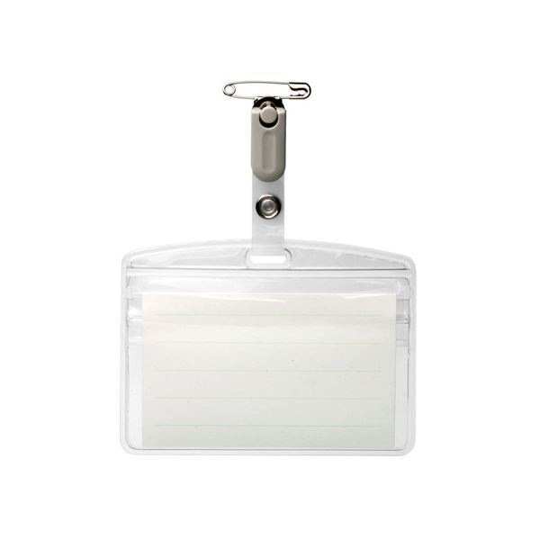 （まとめ）タッグ名札 ラウンドチャックタイプ クリップ付 NF-952 1パック（10個） [x3]