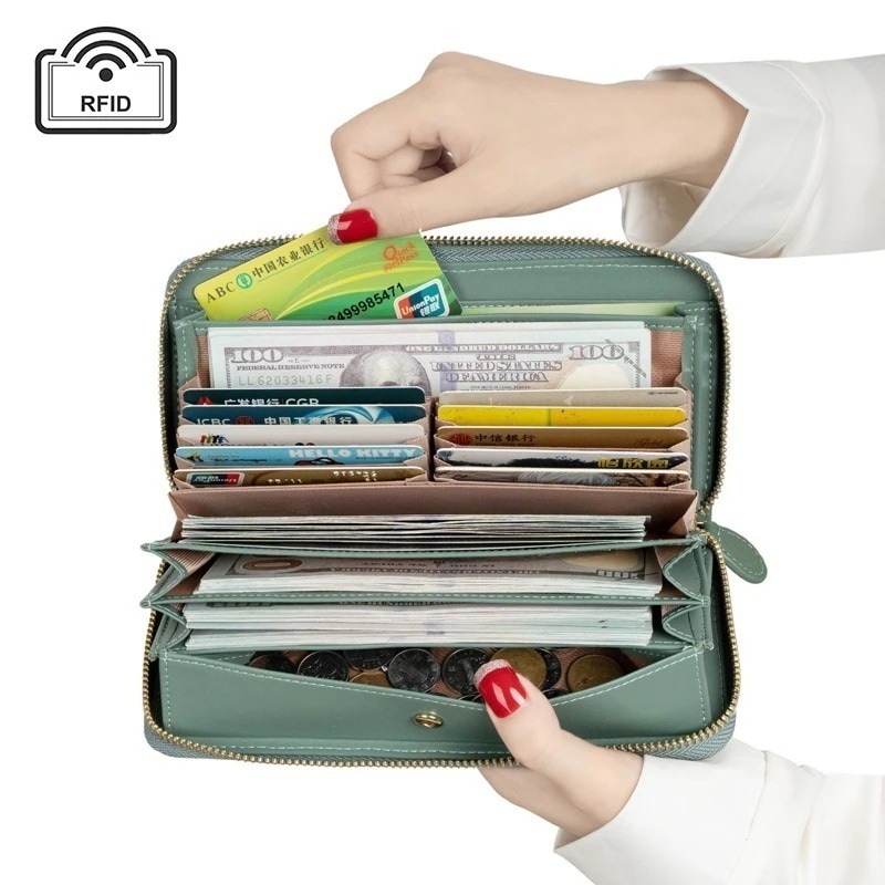 長財布 小銭入れ カードケース クラッチバッグ 大容量 財布 スキミング防止 財布 レディース 財布 韓国 便利 おしゃれ 百掛け 上質牛革 多機能