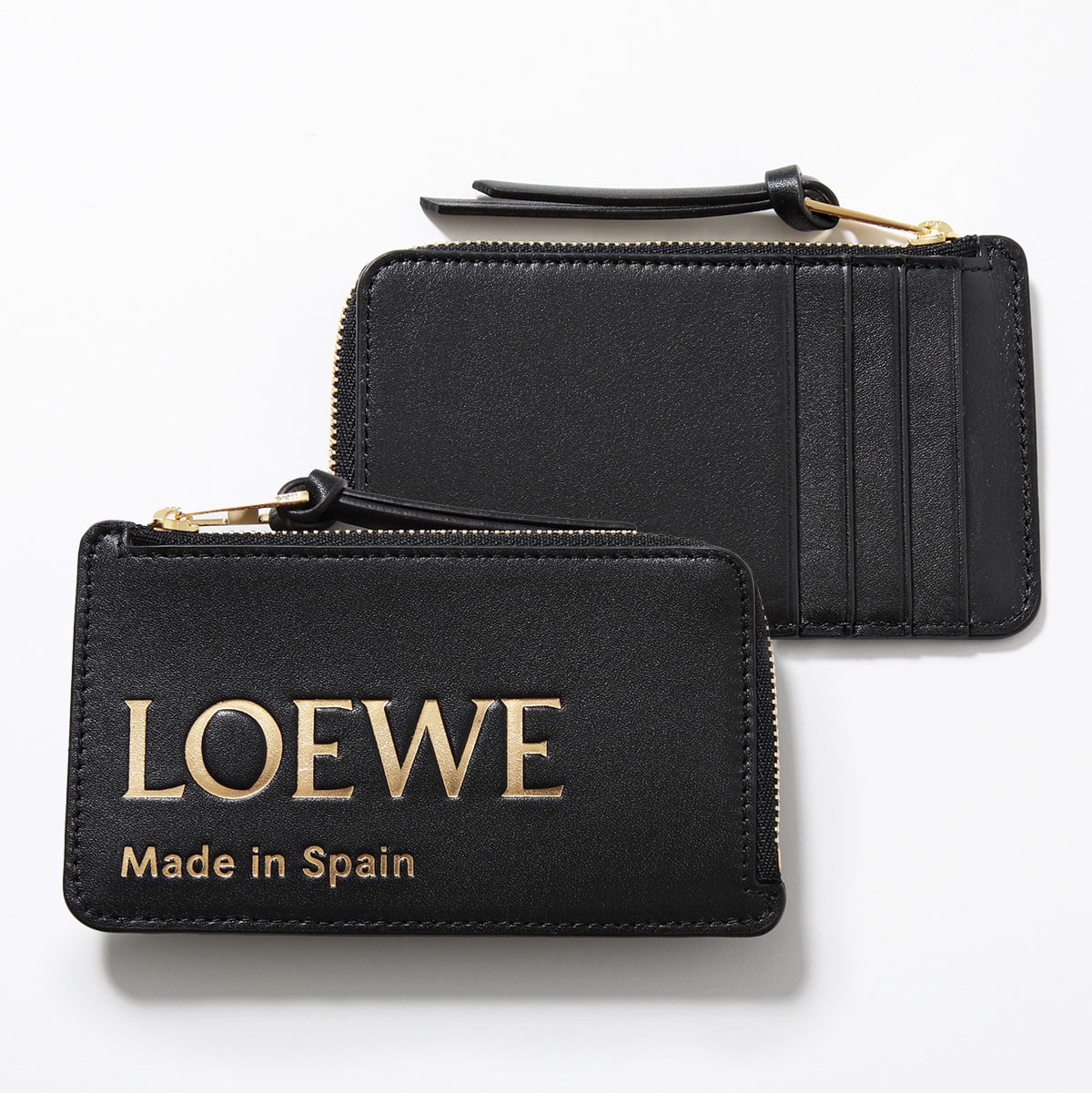 LOEWE ロエベ フラグメントケース CLE0Z40X01 レディース レザー コインケース カードケース パスケース エンボスロゴ 1100/BLACK