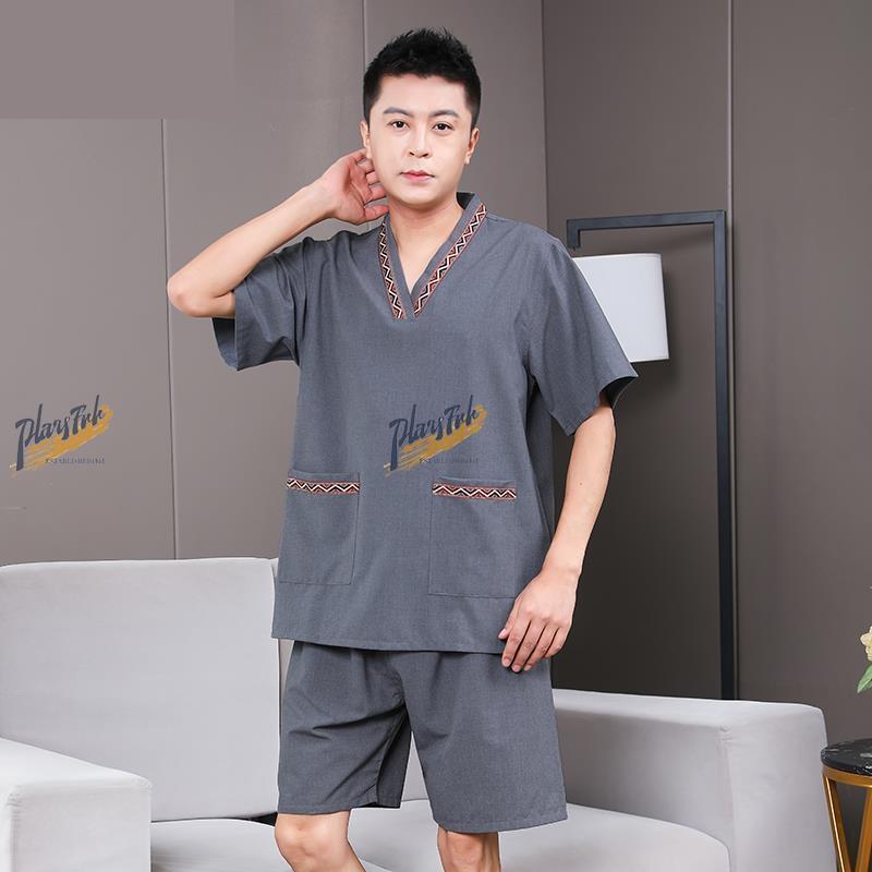 サウナ服 パジャマ ルームウェア メンズ レディース マッサージ 大きいサイズ コットン グレー ピンク レッド 5,263円