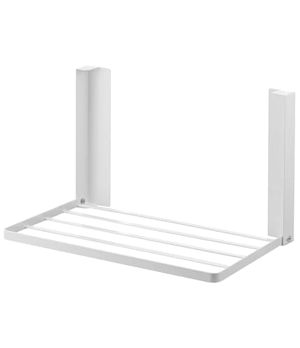 山崎実業(Yamazaki) 洗濯機横 マグネット 折り畳み棚 ホワイト 約W41XD27XH25.5cm タワー tower 省スペース ラック 折り畳み式 5096