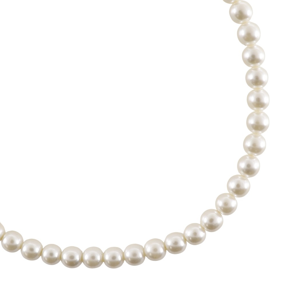 真珠 ネックレス 7.6～8.0ｍｍ パール シルバー 約18.8g レディース 中古品