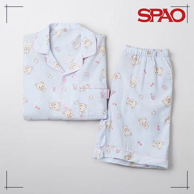 SPAO 公式 半袖パジャマ 韓国キャラ カカオフレンズ LIGHT BLUE クレヨンしんちゃん SPAO(スパオ) - 海外通販のBUYMA