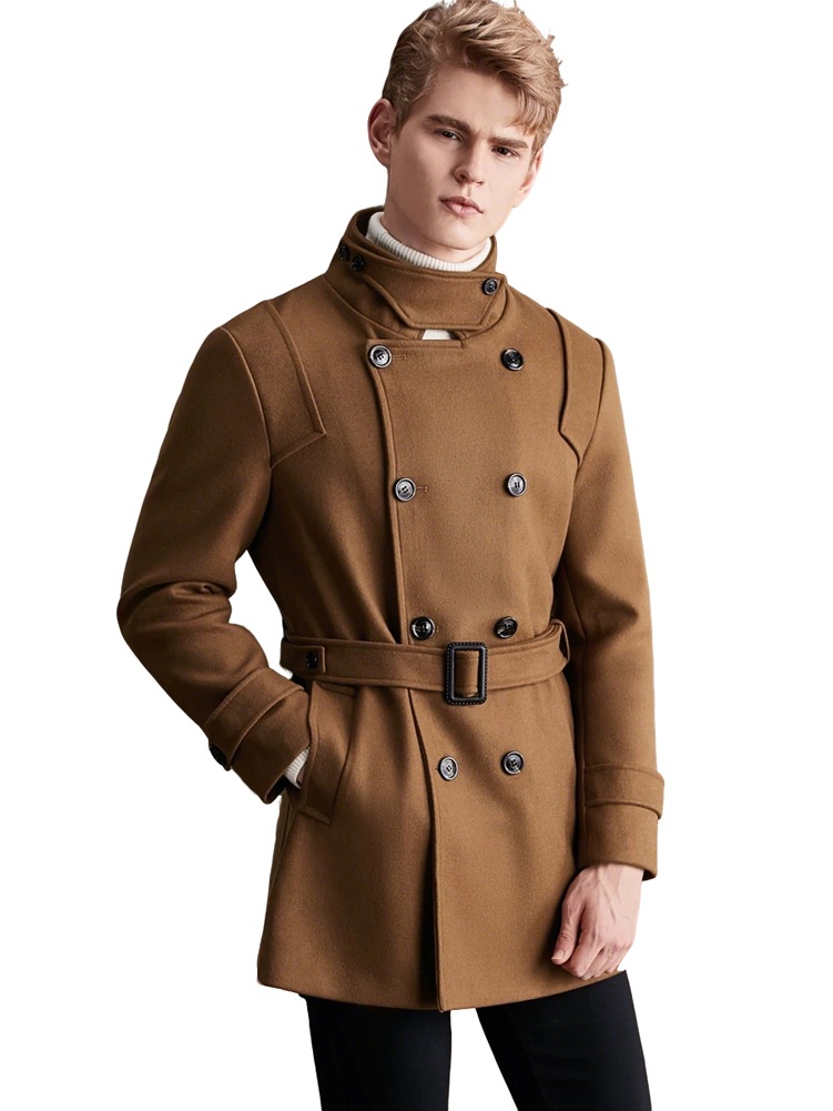 メンズ チェスターコート ダブルブレスト 仕事 通勤 大きいサイズ アウター ウール メンズ 冬服 秋服 スーツ アウター 防寒 体型カバー ビジネス カジュアル 9,196円