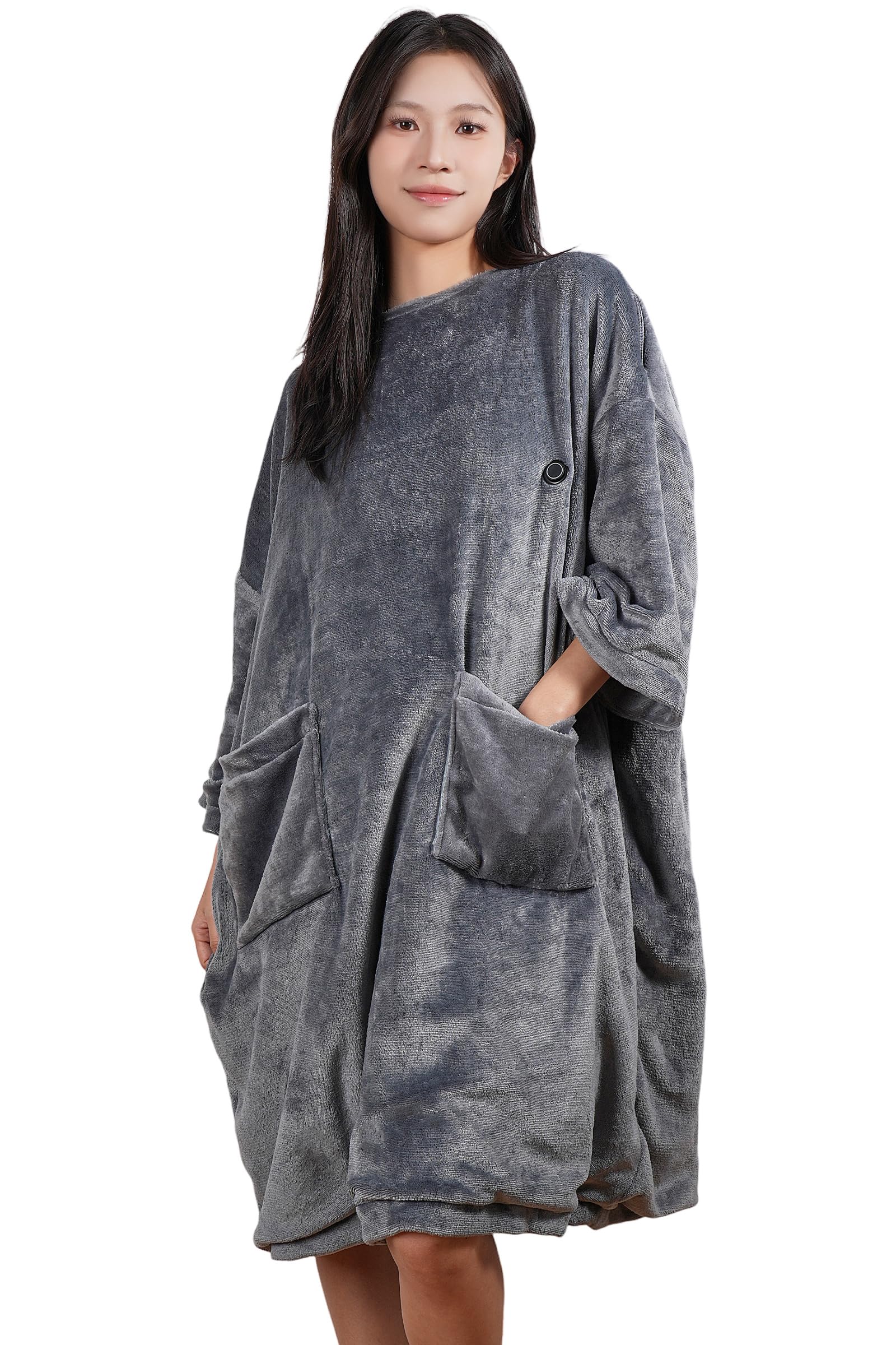 DGV 着るこたつ 着る電気毛布 USB レディース メンズ 3段階温度調節 2層構造フランネル 吸湿発熱 10000mAhバッテリー付き 手洗い可能 電気ブランケット まるでこたつ 省エネ フリーサ