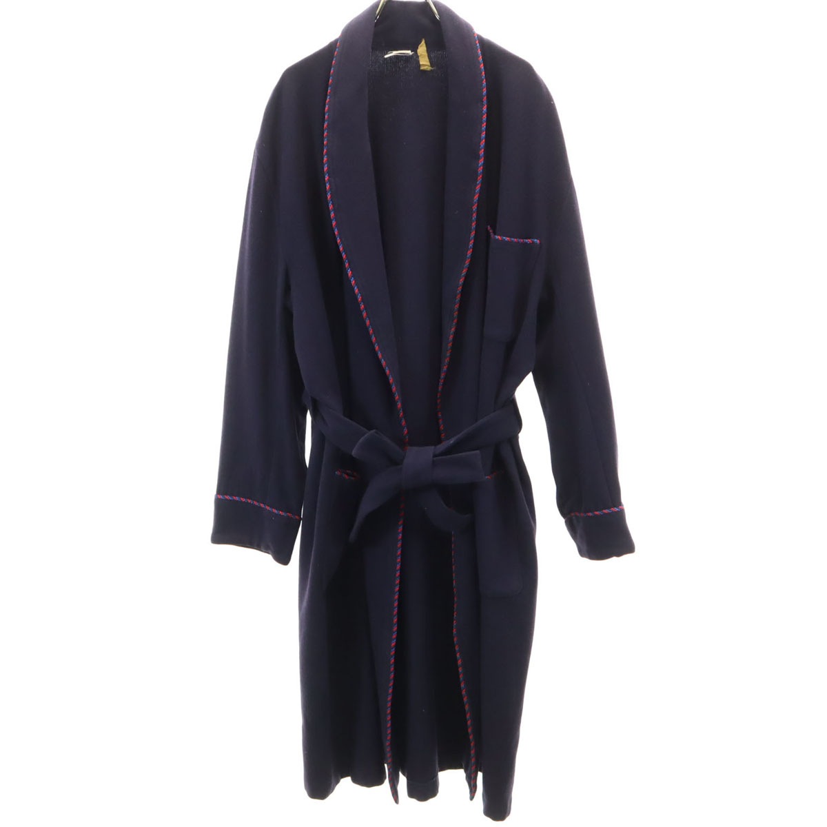 Austin Reed オースチンリード 80s ヴィンテージ スモーキングガウン ガウンコート XL ネイビー メンズ 古着