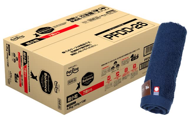 プロフェッショナル・バランス超小粒７歳から高齢犬用 チキン 4.8kg【犬想いオリジナル 今治ハンドタオルセット】【タオルカラー ネイビー】【正規品】