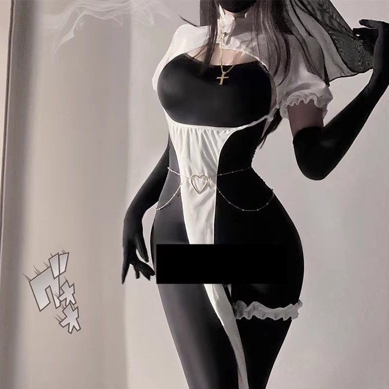 【最新モデル登場!!】正規品禁忌修道女仮装下着イヒョン用品修道ふじんふくユニフォームコスプレ せいふくcos服 4,582円