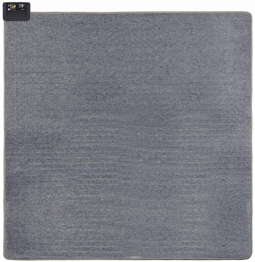 広電(KODEN) ホットカーペット 2畳 176×176cm 本体 小さく畳める 省エネ 暖房面切替 8hOFF スライド温度調節 ダニクリーン 正方形 グレイ VWU201H-A