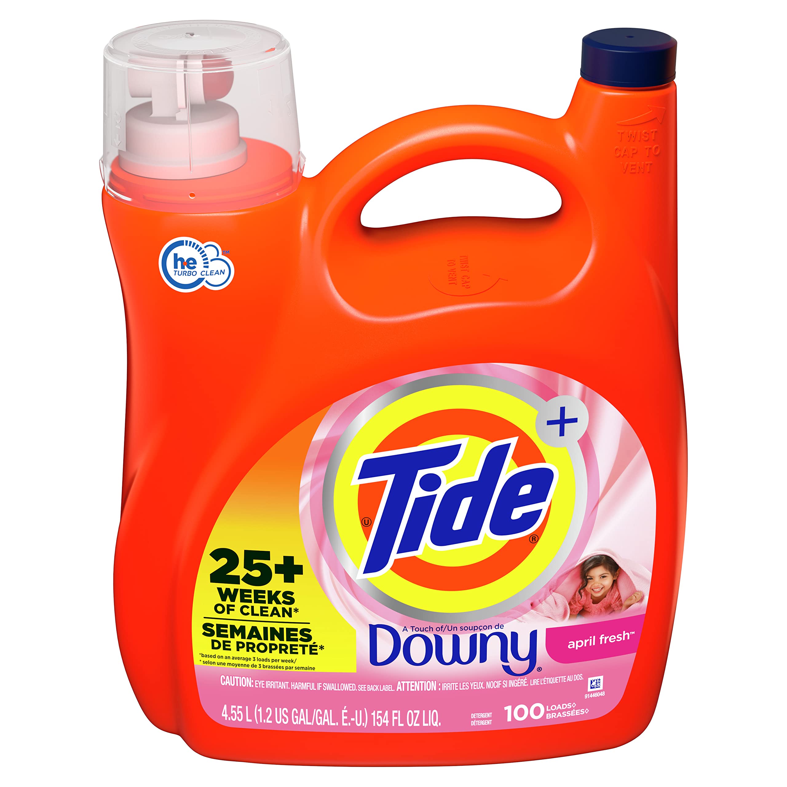 タイド プラス/ダウニー リキッド エイプリル (154oz/4550ml) ダウニーの柔軟剤効果がプラス 衣類用洗剤