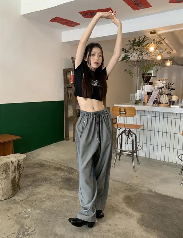 韓国ファッション カジュアルパンツ ロングパンツ 快適である ジーンズ スリム ストリート トレンド 怠惰な風 気質