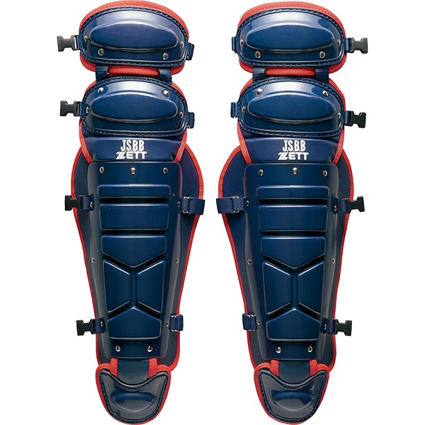 ゼット 野球防具 軟式野球用レガーツ ネイビー×レッド BLL3200B 2964