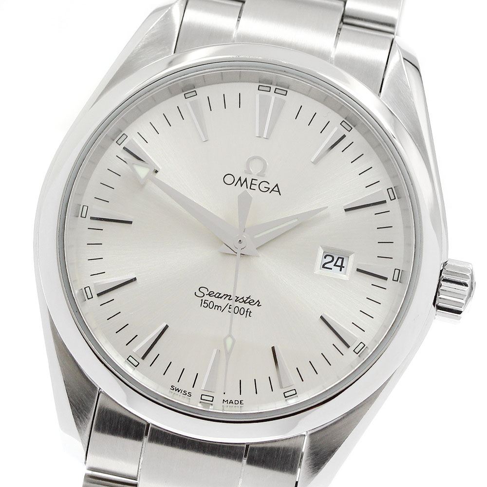 オメガ OMEGA 2517.30 シーマスター アクアテラ デイト クォーツ メンズ 良品 保証書付き_962170【中古】