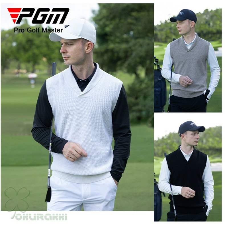 ゴルフ GOLF ウールセーター 秋 冬 メンズ コート ゴルフベスト ニットセーター 防寒 暖かい プレゼント ギフト2410glfster04
