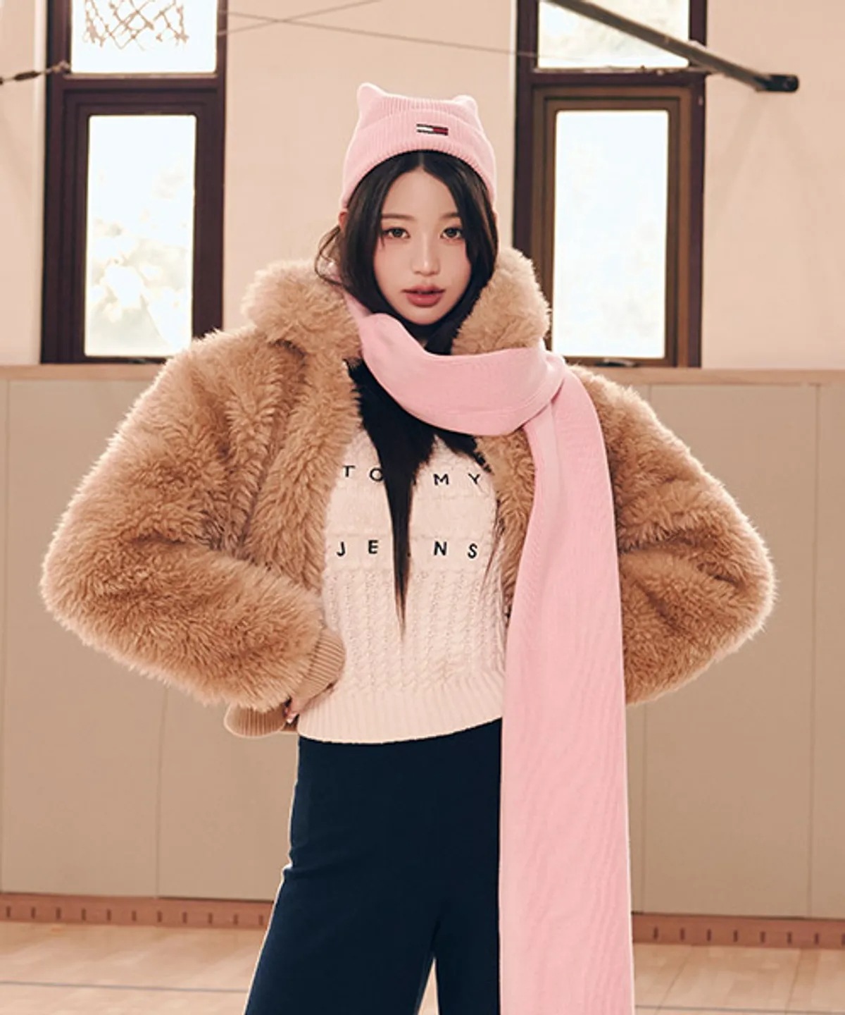 [MUSINSA EDITION] Fox Searing Jacket (T32E7WJC46TWT1AB9) 限定版 IVE チャン·ウォニョン モデル着用 韓国の人気ファッシ