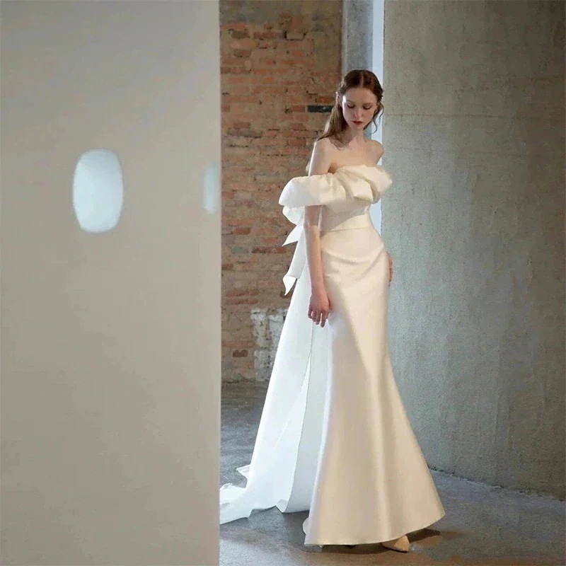 ファッション28 白 結婚式 ワンピース 花嫁ロングドレス ロングドレス 気質 ウェディングドレス 高級感 結婚式ワンピース パーティードレス ドレスワンピースド